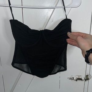NWT Zara Black Corset top